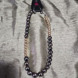 Paparazzi Metallic Beaded Necklace and earrings